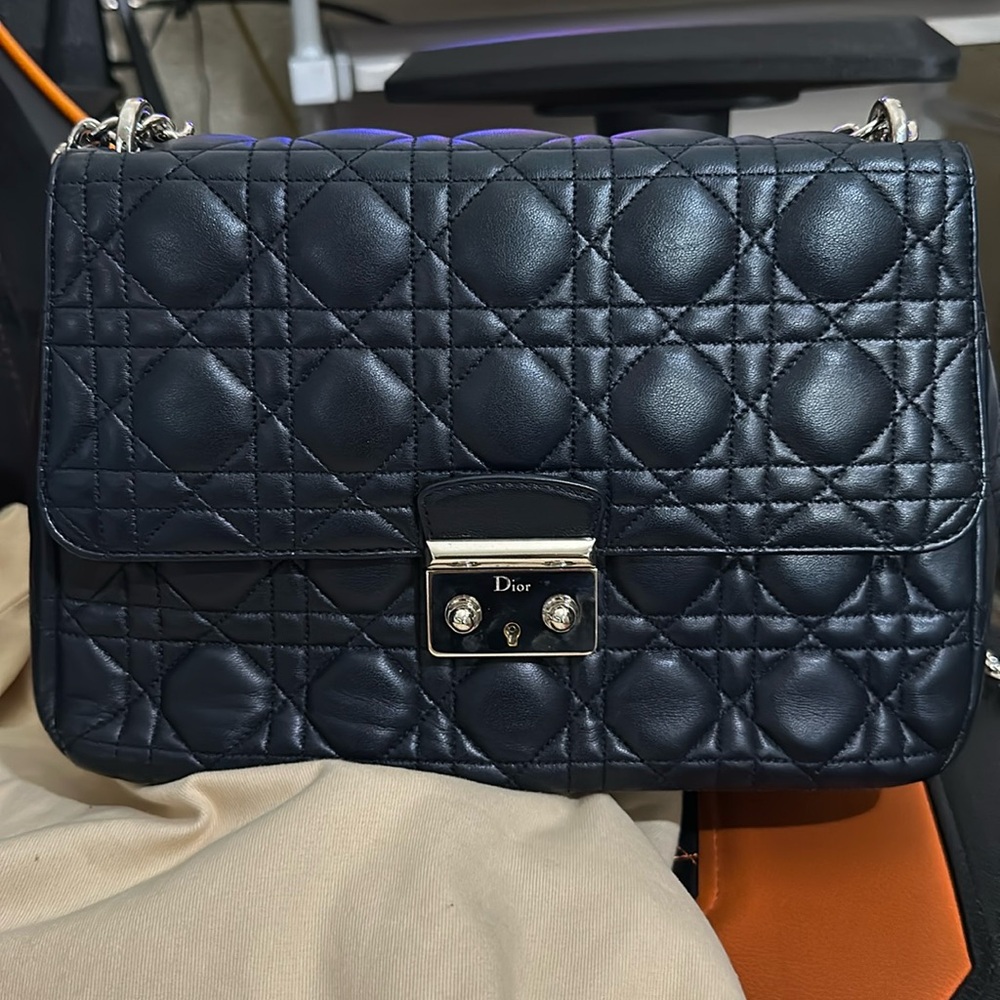 Miss Dior Black Cannage Crossbody Bag